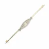 Broche barrette ancienne en or diamants et perle