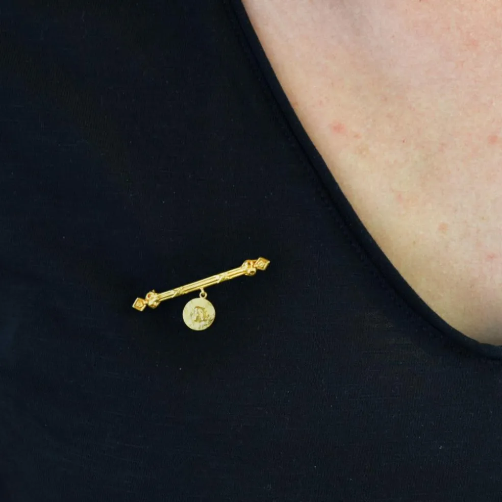 Broche barrette ancienne de bébé