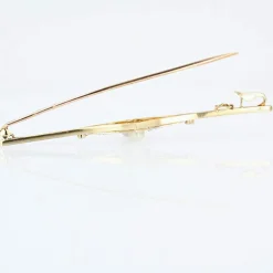 Broche barrette ancienne perle fine diamants