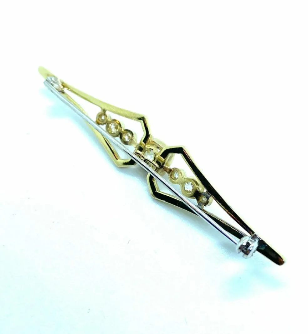 Broche Barrette diamant coussin