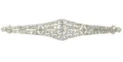 Broche barrette diamants Art Déco