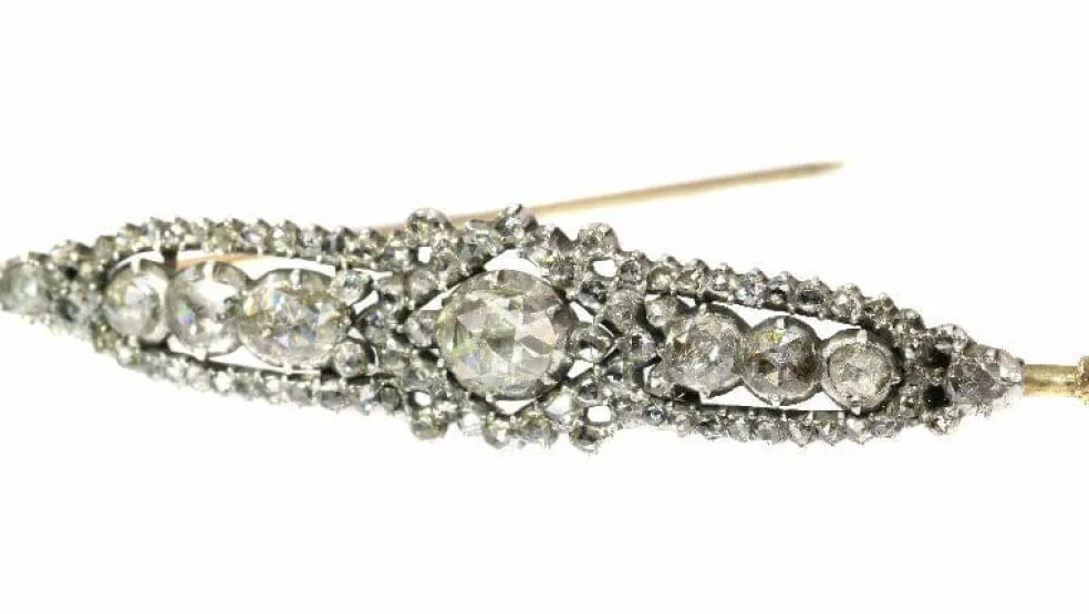 Broche barrette en diamant