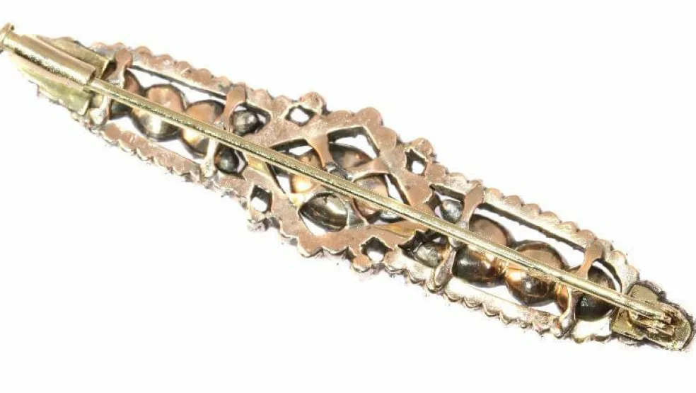 Broche barrette en diamant
