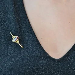 Broche barrette émail de Limoges