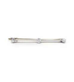 Broche Barrette Or jaune Diamants