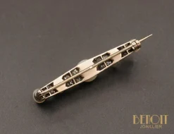 Broche Barrette Perles fines et Diamants