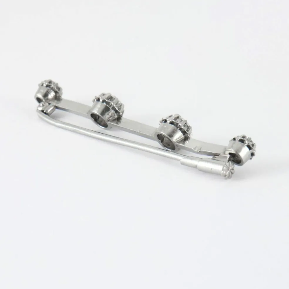 Broche barrette platine diamants