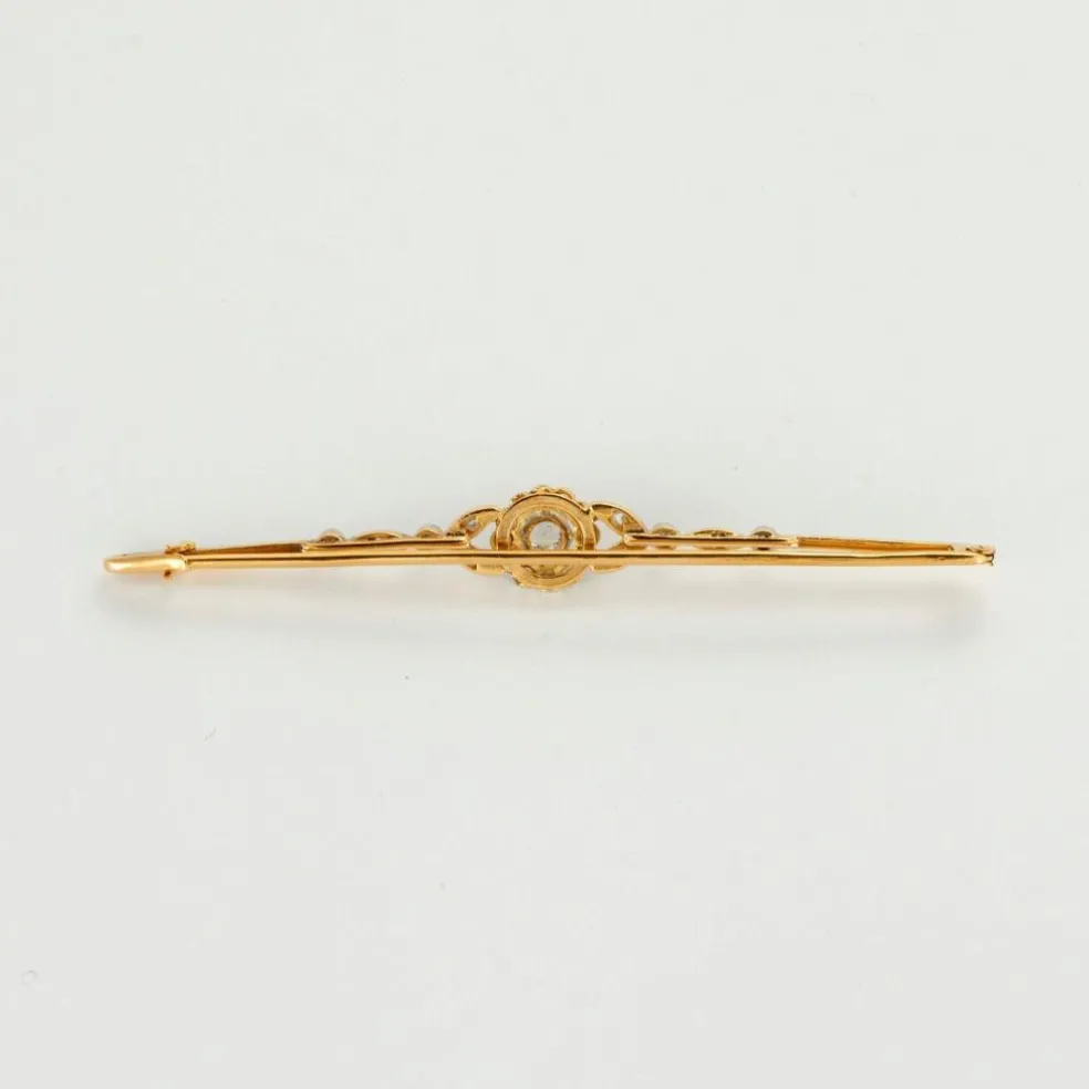 Broche barrette roses de diamants