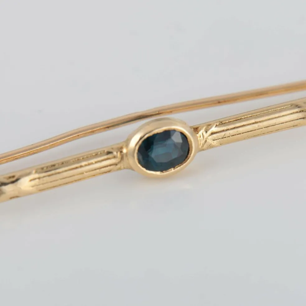 Broche barrette Saphir