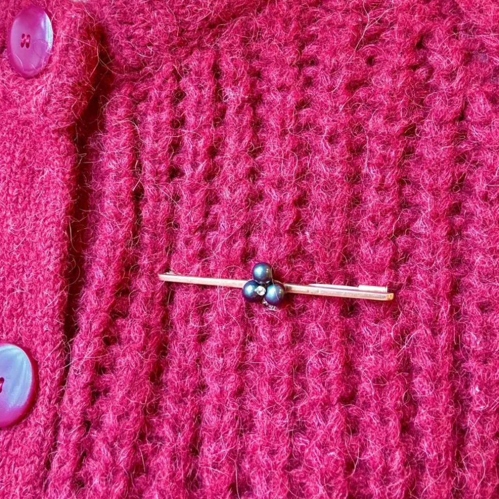 Broche barrette trèfle