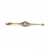 Broche barrette XIXème or jaune diamants