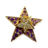 Broche Boucles d'oreilles diamants et saphirs