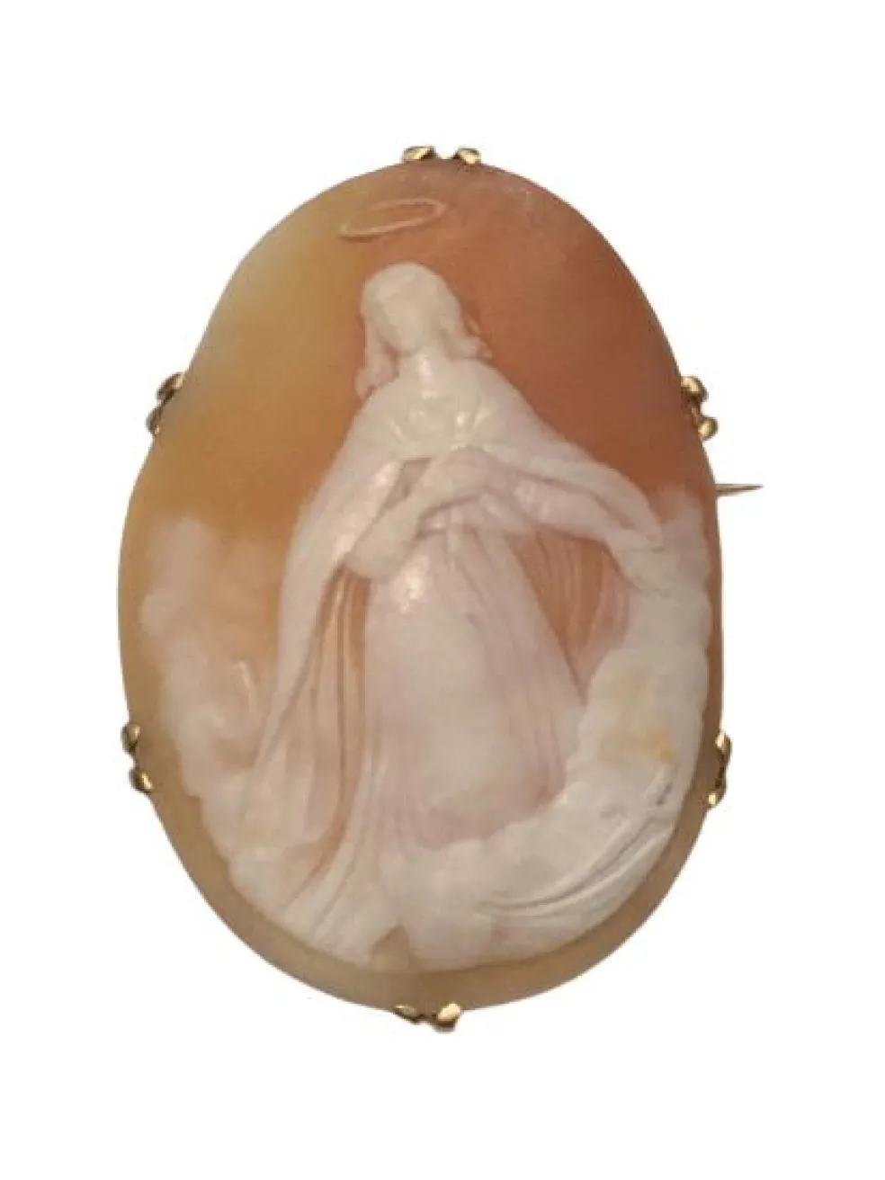 Broche camée en Or jaune