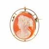 Broche Camée et or jaune
