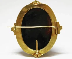 Broche Camée Flora Onyx