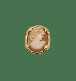 Broche camée or jaune