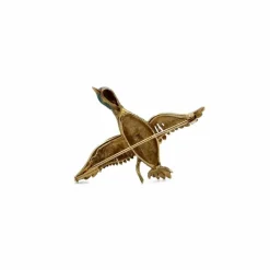 Broche canard Or jaune Email Diamant