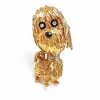 Broche chien or et diamants