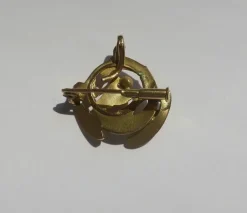 Broche chimère en Or jaune & perle