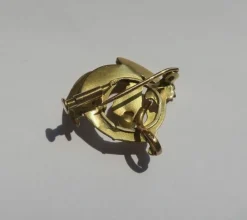 Broche chimère en Or jaune & perle