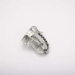 Broche Clip Diamants Saphirs