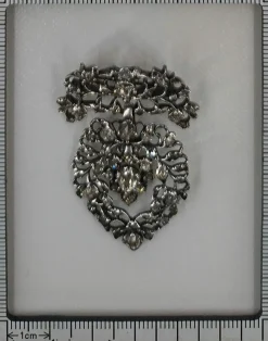 Broche coeur flamand Diamants 18ème siècle
