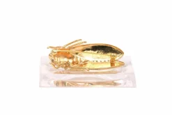 Broche contemporaine en or jaune et blanc 18 carats sertie de diamants