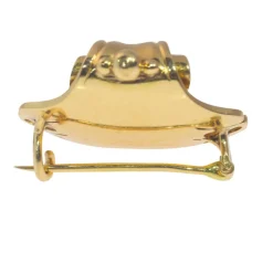 Broche coquillage en or, diamants