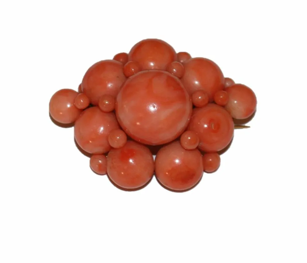 Broche corail Napoléon III