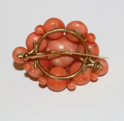 Broche corail Napoléon III