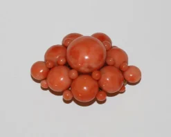 Broche corail Napoléon III