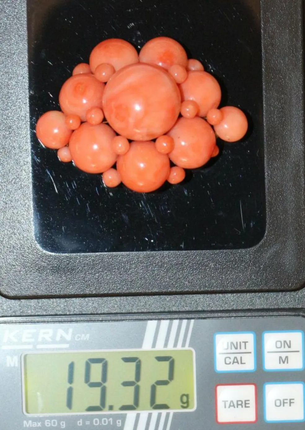 Broche corail Napoléon III