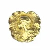 Broche coulant en or jaune 18 carats, profil de femme, époque Art Nouveau