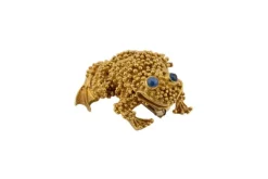 Broche crapaud en or jaune avec saphirs