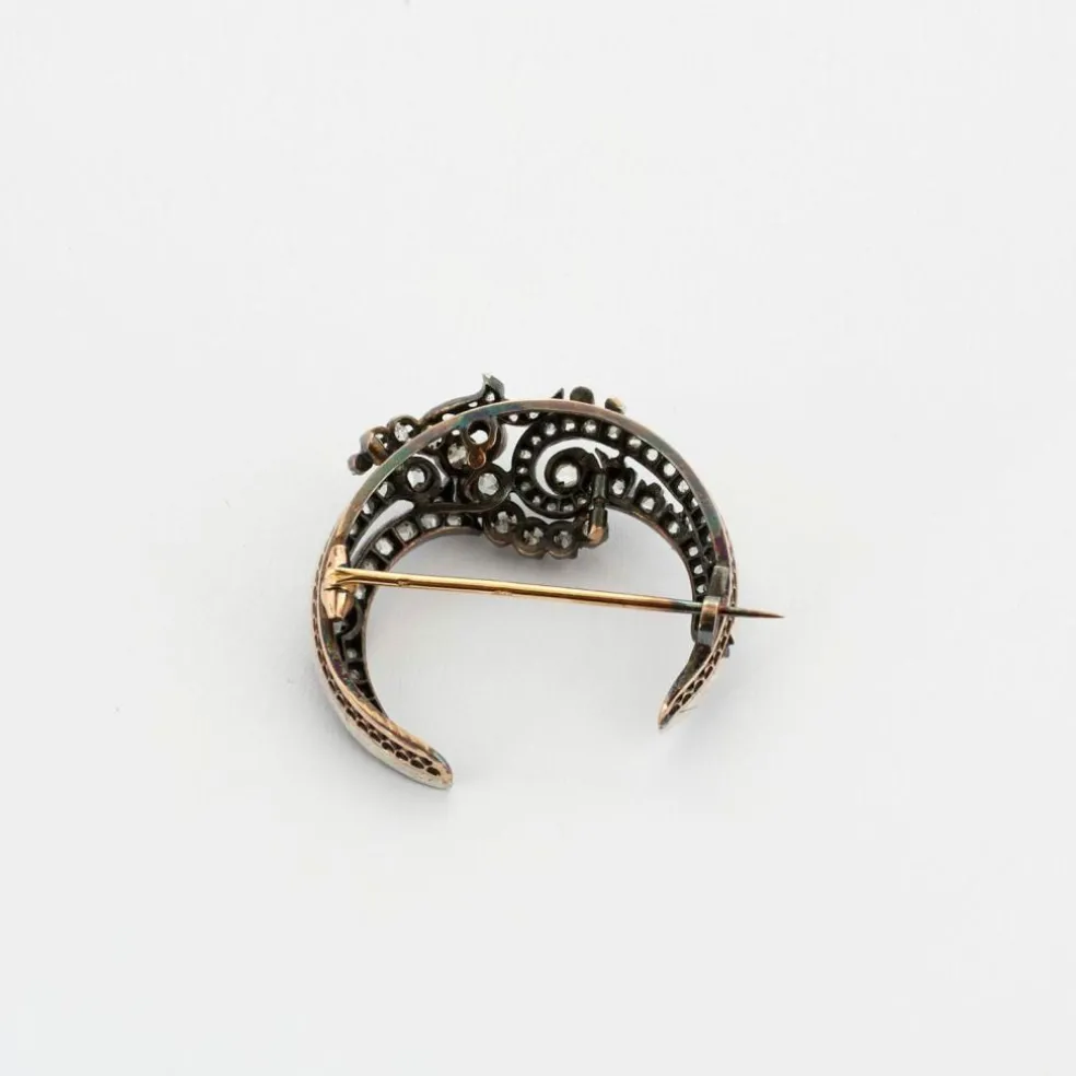 Broche croissant de lune Napoleon III