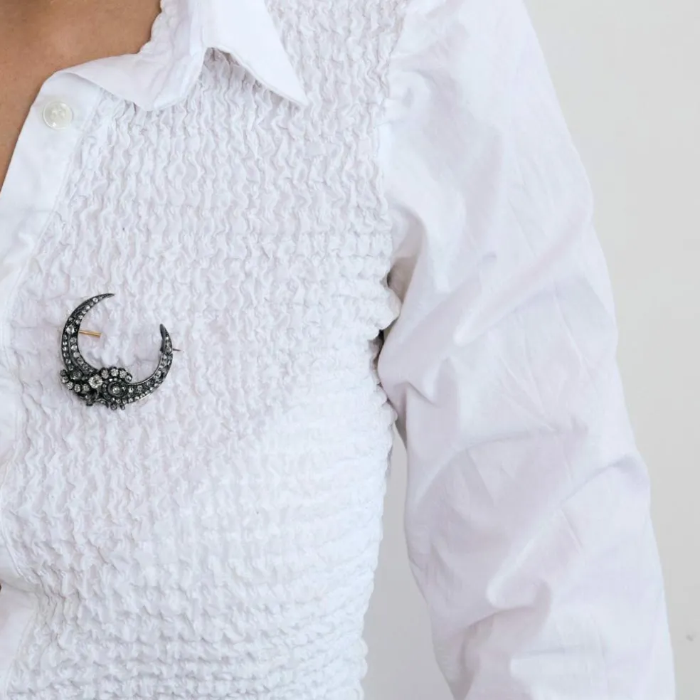 Broche croissant de lune Napoleon III