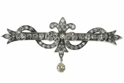 broche de barre de diamant antique vintage