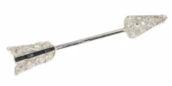 Broche diamant Art Déco