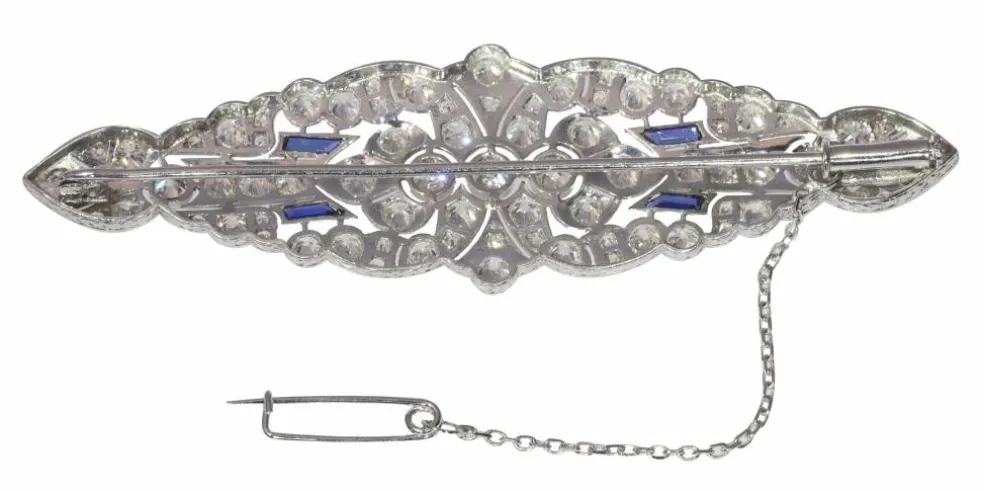 Broche diamant Art Déco