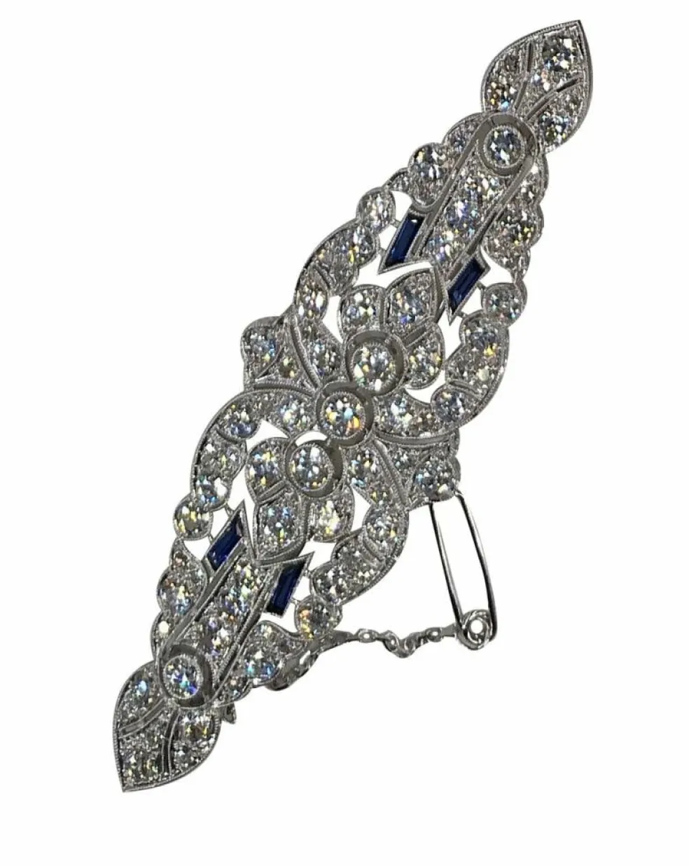 Broche diamant Art Déco