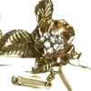 Broche diamant Aubépine et or jaune