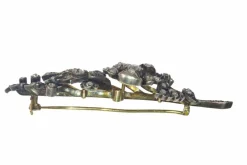 Broche diamant branche fleurie