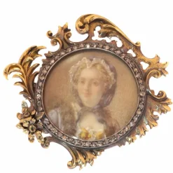 Broche, diamant, or