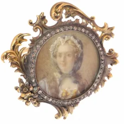 Broche, diamant, or