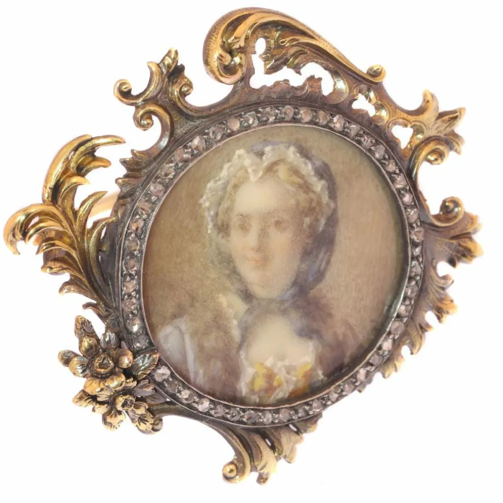 Broche, diamant, or