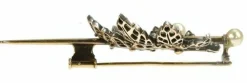 Broche diamant, perle