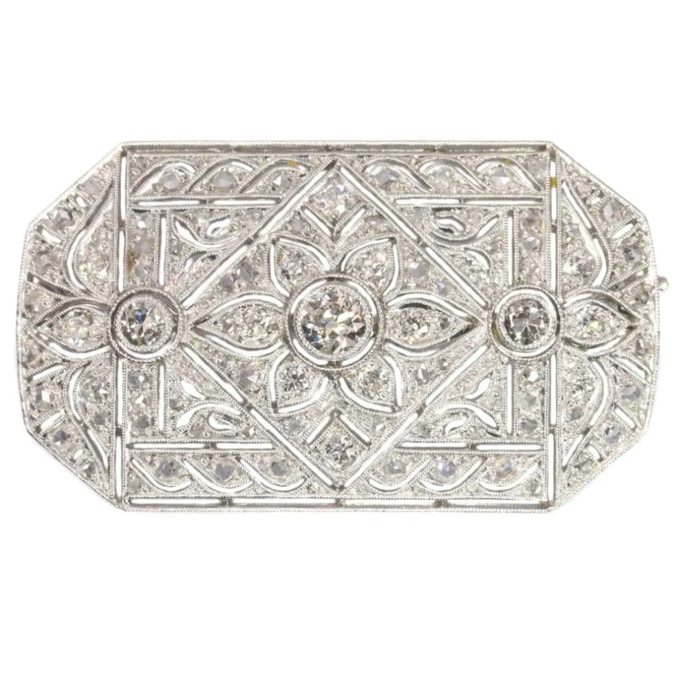 Broche diamant platine
