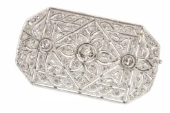 Broche diamant platine