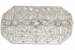 Broche diamant platine