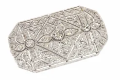 Broche diamant platine